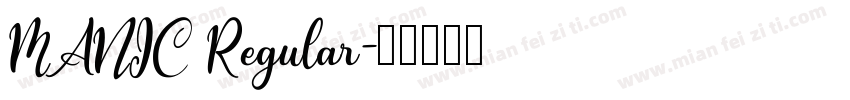 MANIC Regular字体转换